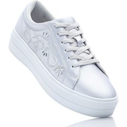 Sneakersy bonprix jasnoszary. Buty sportowe damskie bonprix. Za 59,99 zł.