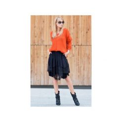 Spódnica Midi Dream Lace. Czarne spódniczki damskie CANDY FLOSS, na jesień, w koronkowe wzory, z elastanu, midi, koszulowe. Za 250,00 zł.
