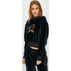 Tommy Jeans - Bluza. Niebieskie bluzy damskie z nadrukiem marki Tommy Jeans, s, z bawełny, bez kaptura. Za 579,90 zł.