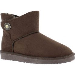 Buty zimowe damskie: Zimowe botki „Cayuga” w kolorze ciemnobrązowym