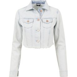 Urban Classics Ladies Short Denim Jacket Kurtka jeansowa damska jasnoniebieski. Niebieskie bomberki damskie Urban Classics, xl, z denimu. Za 121,90 zł.