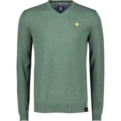 Lerros sweter męski 29D5100 XXL zielony. Zielone swetry męskie Lerros, xxl, bez wzorów, z bawełny, bez kołnierzyka, bez kaptura. Za 189,00 zł.
