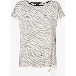 Street One - T-shirt damski, beżowy. Brązowe t-shirty damskie Street One, z aplikacjami, street, bez kołnierzyka. Za 159,95 zł.