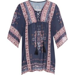 Tunika z nadrukiem bonprix niebieski wzorzysty. Niebieskie tuniki damskie bonprix, na lato, z nadrukiem, boho. Za 109,99 zł.