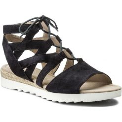 Espadryle GABOR - 62.746.46 Ocean. Niebieskie espadryle damskie Gabor, bez wzorów, ze skóry, bez obcasa. W wyprzedaży za 239,00 zł.