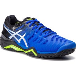 Buty ASICS - Gel-Resolution 7 Clay E702Y Illusion Blue/Silver 407. Niebieskie buty sportowe męskie Asics, ze skóry ekologicznej, bez zapięcia, tenisowe. Za 569,00 zł.