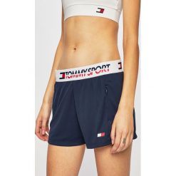 Tommy Sport - Szorty sportowe. Niebieskie spodenki sportowe damskie Tommy Sport, s, bez wzorów, z poliesteru, sportowe. W wyprzedaży za 179,90 zł.