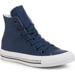 Trampki CONVERSE - Ctas Hi 159585C Navy/Navy/White. Niebieskie półbuty damskie Converse, bez wzorów, z gumy, sportowe, bez zapięcia. W wyprzedaży za 169,00 zł.