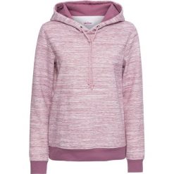 Bluzy damskie: Bluza z kapturem, długi rękaw bonprix jeżynowy melanż