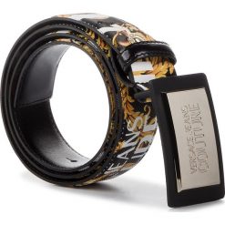 Pasek Damski VERSACE JEANS COUTURE - D8YUBF31 71171 M27. Czarne paski damskie Versace Jeans Couture, w paski, z jeansu. Za 399,00 zł.