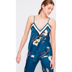 Etam - Top piżamowy Blue Pop. Niebieskie piżamy damskie Etam, s, bez wzorów, z poliesteru, bez rękawów. W wyprzedaży za 69,90 zł.