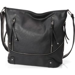Shopper bag damskie: Torba shopper z zamkiem bonprix czarny