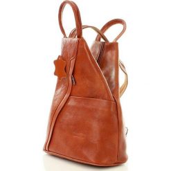 Modny plecak damski camel morena classic. Brązowe plecaki damskie Vera Pelle, bez wzorów, ze skóry, klasyczne. W wyprzedaży za 289,00 zł.