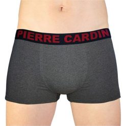 Bokserki (3 szt.) w kolorze szaro-czarno-granatowym. Szare bokserki męskie Pierre Cardin, bez wzorów, z materiału. W wyprzedaży za 89,95 zł.