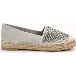 Szare Espadryle Z Cyrkoniami VICES. Szare espadryle damskie vices, z aplikacjami, bez obcasa. Za 109,00 zł.
