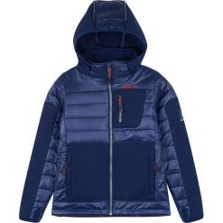 Kurtka softshellowa "Vau" w kolorze granatowym. Niebieskie kurtki chłopięce Kamik, bez wzorów, bez kaptura. W wyprzedaży za 175,95 zł.
