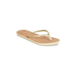Japonki Rip Curl LUNA. Żółte klapki damskie Rip Curl, bez wzorów, bez obcasa. W wyprzedaży za 103,20 zł.