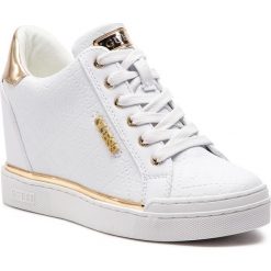 Sneakersy GUESS - FL5FWU FAL12 WHITE. Białe sneakersy damskie Guess, z materiału. Za 549,00 zł.