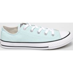 Converse - Tenisówki dziecięce. Zielone trampki dziewczęce Converse, bez wzorów, z gumy, na sznurówki. Za 199,90 zł.