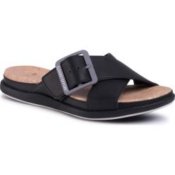 Klapki CLARKS - Step June Shell 261485894 Black. Czarne klapki damskie Clarks, bez wzorów, ze skóry ekologicznej, bez obcasa. Za 259,00 zł.