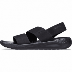 Crocs sandały damskie LiteRide Stretch Sandal W (206081) 36/37 czarne. Czarne klapki damskie Crocs, w paski, bez obcasa, z paskami. W wyprzedaży za 169,00 zł.