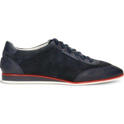 Półbuty ALAN. Niebieskie derby męskie Gino Rossi, ze skóry, na sznurówki. Za 299,90 zł.