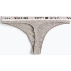Tommy Hilfiger - Stringi damskie, szary. Szare stringi damskie TOMMY HILFIGER, s, bez wzorów, z bawełny. Za 69,95 zł.