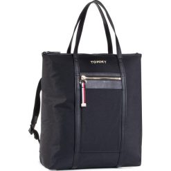 Plecak TOMMY HILFIGER - Nylon Tote AW0AW08511 BDS. Czarne plecaki damskie TOMMY HILFIGER, bez wzorów, z nylonu. Za 449,00 zł.