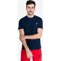 Franklin & Marshall Koszulka Niebieski. Niebieskie podkoszulki męskie Franklin Marshall, l, bez wzorów, z bawełny, bez kołnierzyka, z krótkim rękawem, krótkie. Za 154,95 zł.