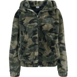 Urban Classics Ladies Camo Teddy Jacket Kurtka damska kamuflaż. Zielone bomberki damskie Urban Classics, xs. Za 184,90 zł.