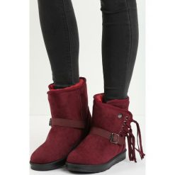 Bordowe Śniegowce Protectorate. Czarne buty zimowe damskie marki Cropp. Za 49,99 zł.
