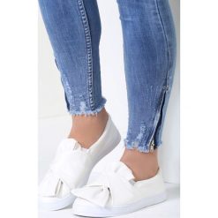 Trampki i tenisówki damskie: Białe Slip On Wendy