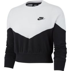 Bluza Nike Wmns nsw Heritage Crew Fleece (AR2505-010). Czarne bluzy damskie Nike, bez wzorów, z bawełny, bez rękawów, bez kaptura. Za 219,99 zł.