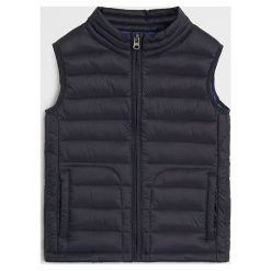 Mango Kids - Bezrękawnik dziecięcy Alvaro7 110-164 cm. Żółte kurtki chłopięce Mango Kids, bez wzorów, z poliesteru, bez kaptura. Za 79,90 zł.