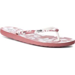 Japonki ROXY - ARJL100668 Ros. Różowe klapki damskie marki Roxy, bez wzorów, z tworzywa sztucznego, bez obcasa. Za 99,00 zł.