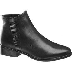 Botki damskie 5th Avenue czarne. Czarne botki damskie na obcasie marki 5th Avenue, z materiału, na zamek. Za 199,90 zł.