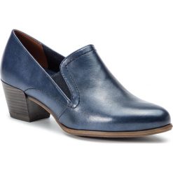 Półbuty TAMARIS - 1-24400-22 Navy Pearl 877. Niebieskie półbuty damskie Tamaris, bez wzorów, ze skóry ekologicznej, eleganckie, bez obcasa, na obcasie, bez zapięcia. W wyprzedaży za 179,00 zł.