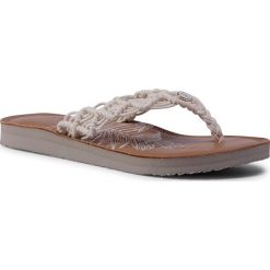 Japonki TOMMY HILFIGER - Tropical Leather Beach Sandal FW0FW04985 Ivory YBI. Brązowe klapki damskie TOMMY HILFIGER, bez wzorów, ze skóry, bez obcasa. Za 229,00 zł.