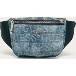 Guess Jeans - Nerka. Niebieskie nerki damskie Guess Jeans, w paski, z poliesteru, małe, bez dodatków. Za 429,90 zł.