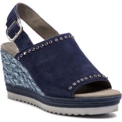 Espadryle GABOR - 85.791.16 Bluette. Niebieskie espadryle damskie Gabor, bez wzorów, ze skóry, bez obcasa, na obcasie. W wyprzedaży za 319,00 zł.
