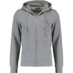 Calvin Klein Jeans HOMER ZIP THRU SLIM FIT Bluza rozpinana mid grey heather. Szare kardigany męskie Calvin Klein Jeans, xs, z bawełny. W wyprzedaży za 411,75 zł.