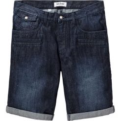 Bermudy dżinsowe bonprix ciemnoniebieski. Niebieskie jeansy męskie bonprix, m, bez wzorów, z jeansu. Za 89,99 zł.