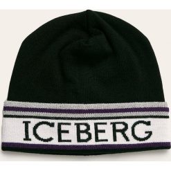 Iceberg - Czapka. Czarne czapki damskie Iceberg, na zimę, bez wzorów, z bawełny. Za 329,90 zł.