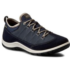 Półbuty ECCO - Aspina GORE-TEX 83852350595 Marine/Marine. Niebieskie półbuty damskie ecco, na co dzień, bez wzorów, ze skóry, sportowe, na niskim obcasie, bez zapięcia. W wyprzedaży za 309,00 zł.
