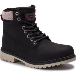 Trapery KANGAROOS - Riveter W III 39075 000 5001 Jet Black. Czarne trapery damskie KangaROOS, ze skóry ekologicznej, bez obcasa, bez zapięcia. Za 209,00 zł.