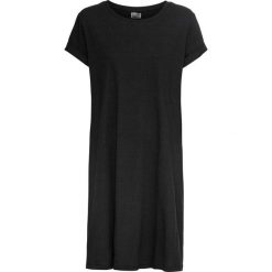Sukienka shirtowa bonprix czarny. Czarne sukienki damskie bonprix, bez wzorów, bez kołnierzyka, z krótkim rękawem, krótkie, mini. Za 44,99 zł.