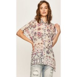 Desigual - Koszula. Bluzki damskie Desigual, na co dzień, s, w kwiaty, z wiskozy, klasyczne, z klasycznym kołnierzykiem, z krótkim rękawem. W wyprzedaży za 219,90 zł.