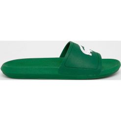 Lacoste - Klapki. Zielone kapcie męskie Lacoste, z materiału, bez zapięcia. W wyprzedaży za 149,90 zł.