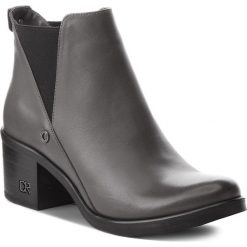 Botki CARINII - B3705/N I38-000-POL-861. Szare buty zimowe damskie marki Carinii, ze skóry, na obcasie. Za 349,00 zł.