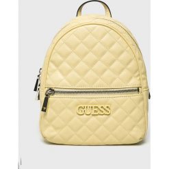 Guess Jeans - Plecak. Pomarańczowe plecaki damskie marki Guess Jeans, z aplikacjami, z bawełny. Za 629,90 zł.